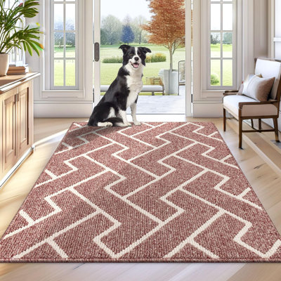 Seriah Non-Slip Geometric Indoor Doormat