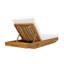 Chaise longue en bois d'acacia avec coussin-1695464826