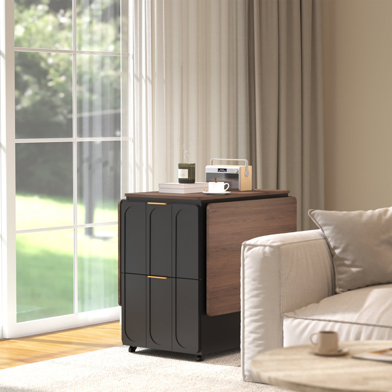 3-In-1 Convertible Filing Cabinet – Flip-Top With Double Drop-Leaf, 4 Drawers & Built-In Outlet, Multi-Functional Storage Workspace For Home Office