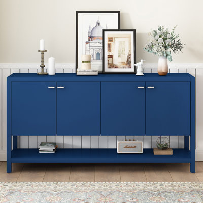 Console fonctionnelle avec beaucoup de rangement, idéale pour le bureau, l'entrée et le salon