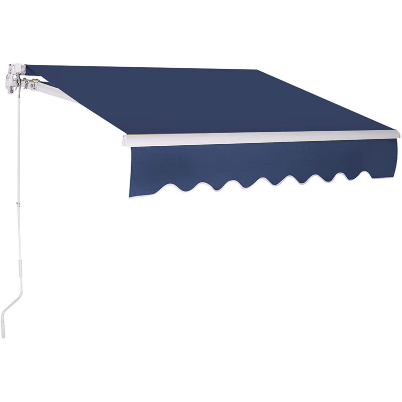 Giustina 300 cm W x 300 cm D Hadly Extendable Patio Awning, Blue
