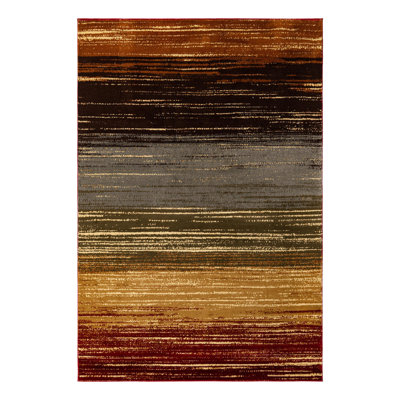 Tapis beige / rouge Ivetta