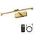 Brass 15 in. LED Picture Light with Remote Control Dimmable Multiple Color Temperatures Rotatable and Timer