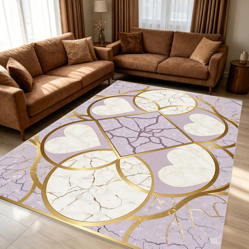 Terracotta Orange Vertical Floral Stripe carpet-easy to clean, machine-washable, soft and comfortable; suitable for door mats, kitchens, living rooms, bedrooms, corridors, and laundry areas. Easy to clean, durable carpet for home decoration.
