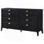 Commode de rangement 8 tiroirs avec poignées dorées