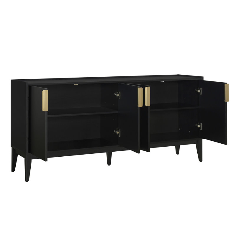 Buffet avec rangement, Noir