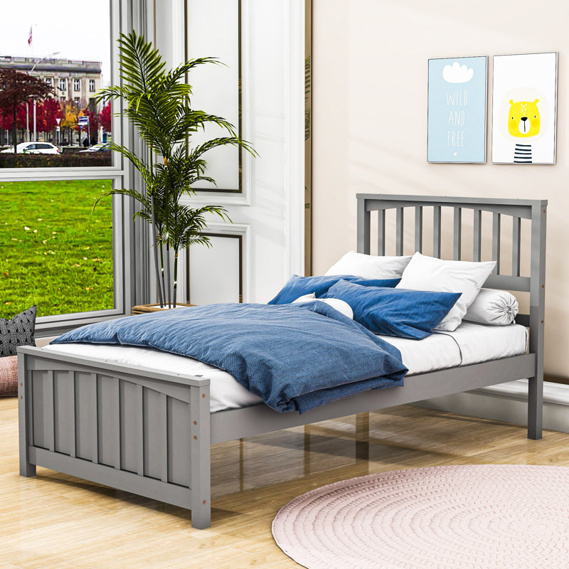 Lit plateforme simple en bois