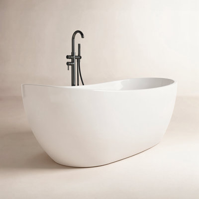 Tidal 65" Freestanding Soaking Acrylic Bathtub