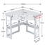 Home Office Desk Set With 1 Office Chair, Corner Desk Computer Desk With Smooth Keyboard Tray And Storage Shelves, Writing Table With Chair For Home Office, Set of 2-2079808412