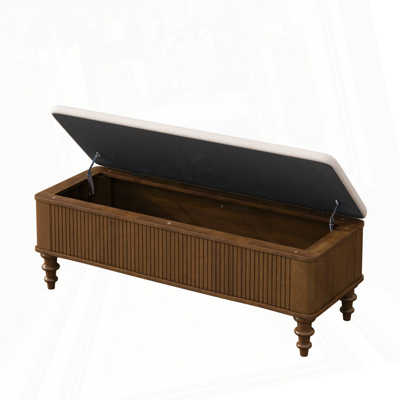 Banc de rangement multifonctionnel 50,8 po, Noyer