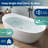 Tidal 60'' Freestanding Deep Soaking Acrylic Bathtub with Overflow Drain-124883377