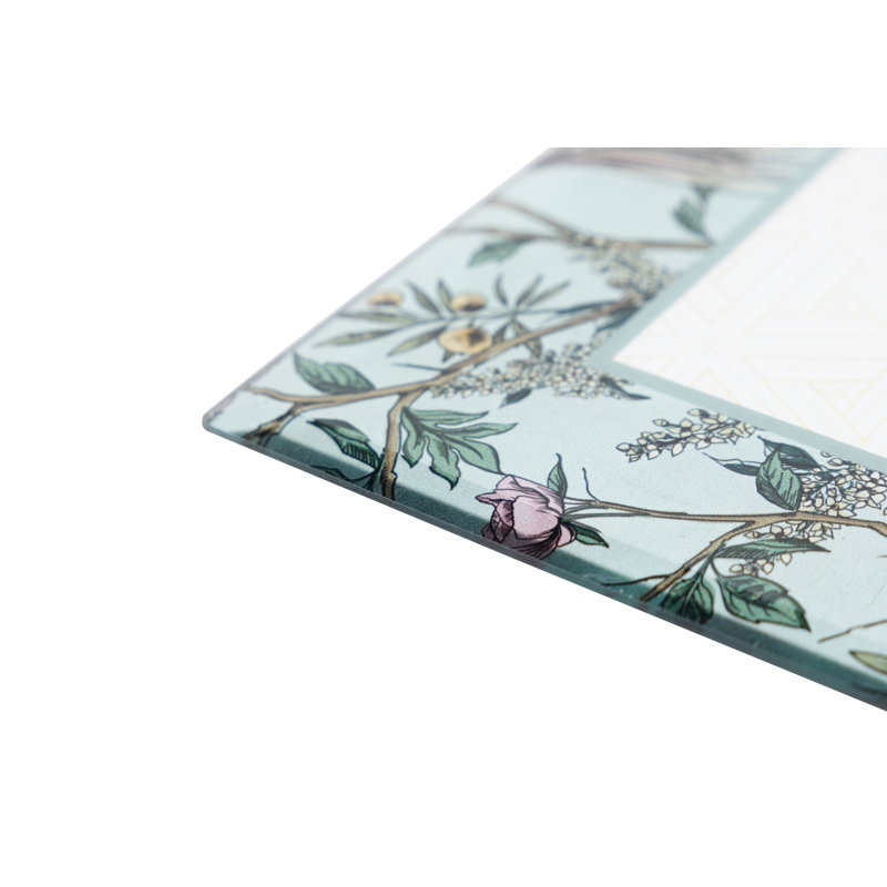 Foil Printing Glass Photoframe, 23 cm H x 18 cm W x 2 cm D