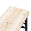 Table de pique-nique rectangulaire en bois pour l'extérieur, ensemble de salle à manger pour l'extérieur et l'intérieur