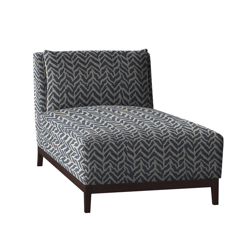 Barton Chaise Lounge, Gray, Black Walnut