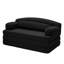 Canapé-lit pliable en velours côtelé Corduroy - Canapé convertible en mousse haute densité (noir)-133347966