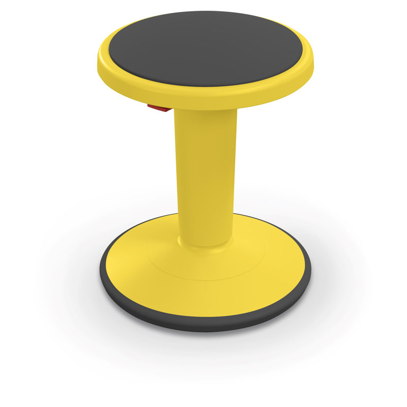 Tabouret actif à hauteur réglable Adelmina, H 18 po, Jaune