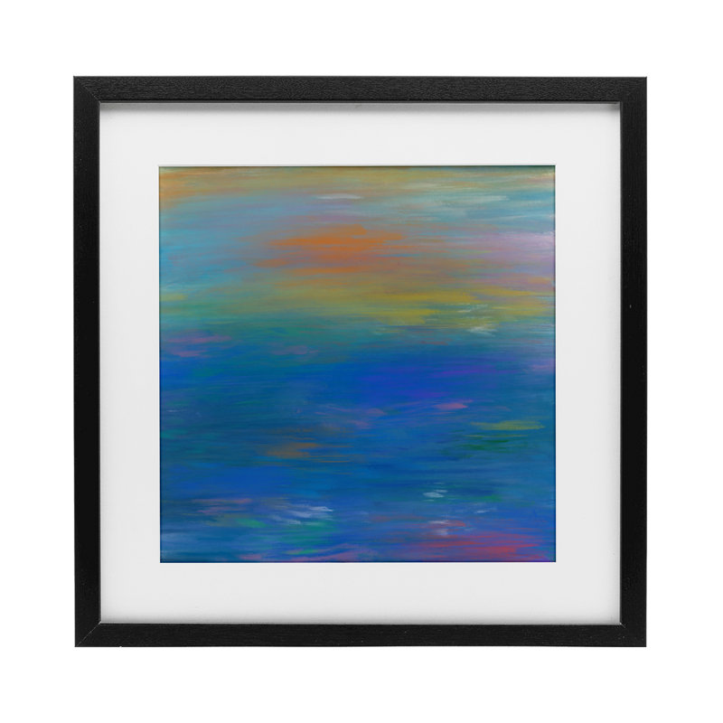«South Sea Abstraction», reproduction sous verre encadrée, conception par Atelier Posters, H 13 po x l 13 po