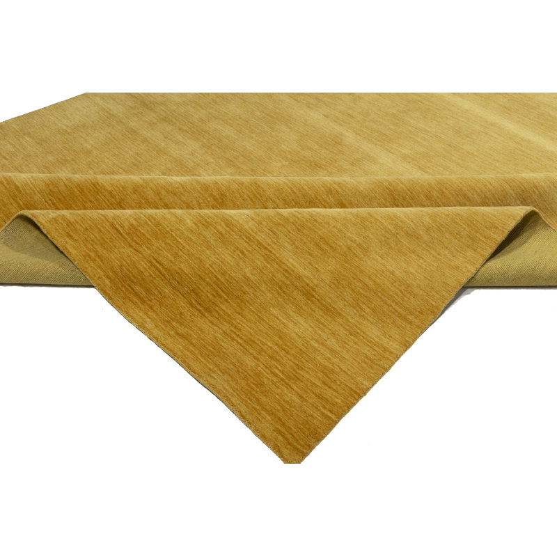 Gibsonton Hand Loomed Gabbeh Rug, 100% Wool, Solid Color, Fade & Stain Resistant, Durable, All Sizes, India-Made.