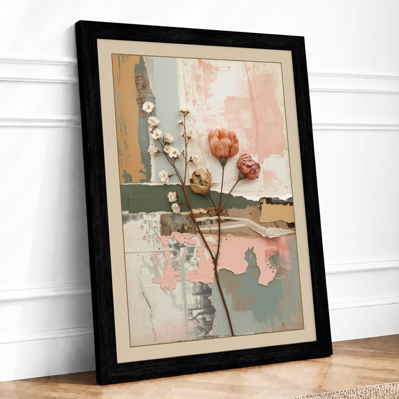 Dried Bloom In Abstract Botanical - Print, Black, A4 - 29.7 x 21.0 cm
