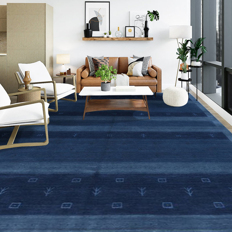 Gabbeh Wool Geometric Area Rug, Rectangle 8'9" x 11'9"