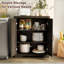 Buffet cannelé avec rangement d'appoint-668375238