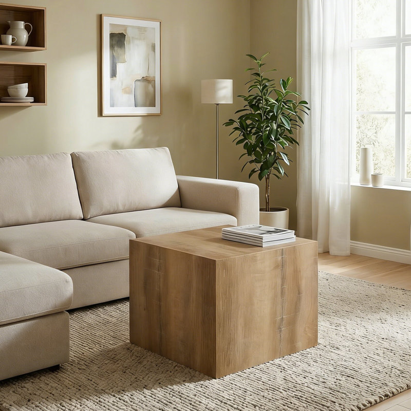 Table basse de style moderne de style cube pour le salon, la chambre à coucher et le bureau, Bois