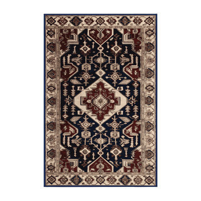 Machine Washable Persian Black Area Rug