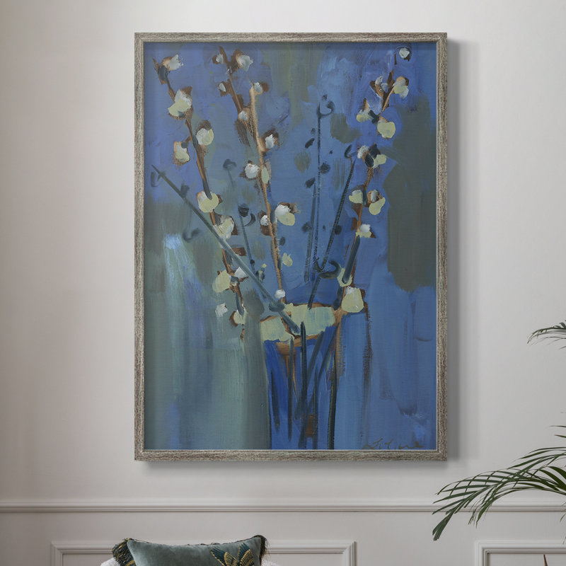 Winter Willow II, reproduction encadrée - bois massif, H 15 po x l 12 po