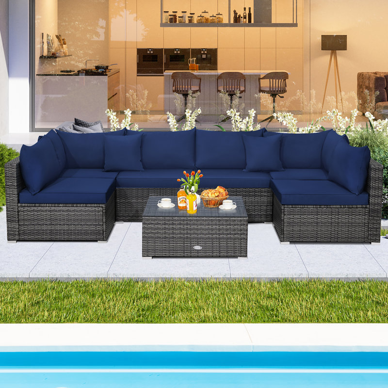 Ensemble de conversation modulaire 23 pièces Yaisha, Marine
