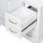 Meuble-lavabo 36 po avec lavabo en céramique, structure et pieds en pin massif, blanc, tiroirs, système de rangement multiple avec cadre en bois de 36 po, conception lisse, tiroir