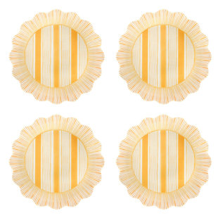 Cabana Stripe Melamine Dessert/Salad Plates (Set of 4)