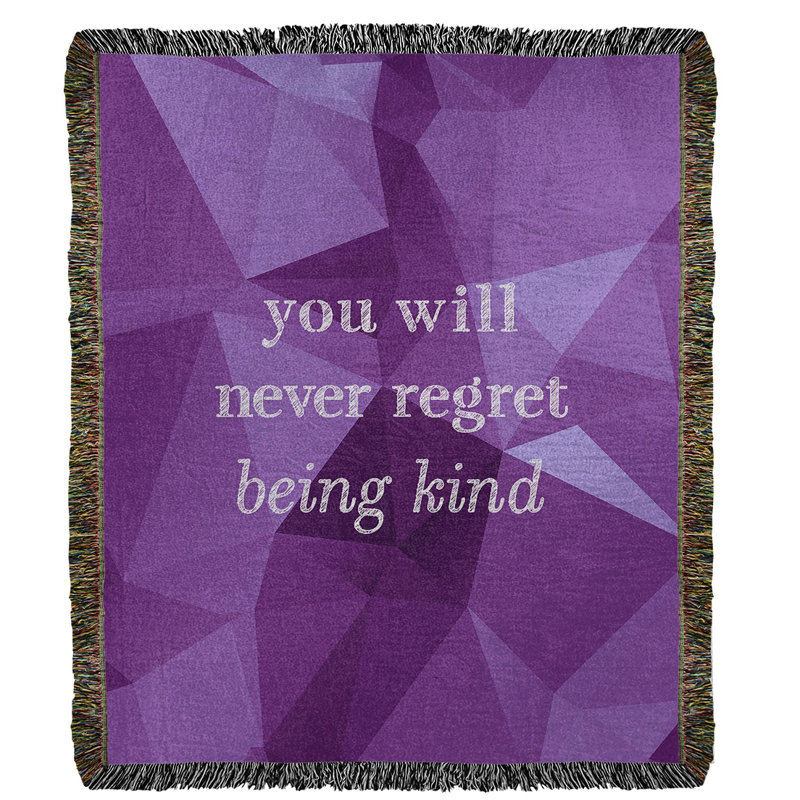 Hand Woven Throw Blanket, 60" L x 50" W, Amethyst