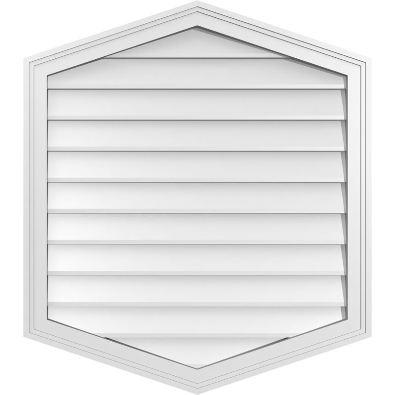 Ventilé vertical à pignon vertical 4/12 po, H 34 po x l 30 po x P 1,5 po