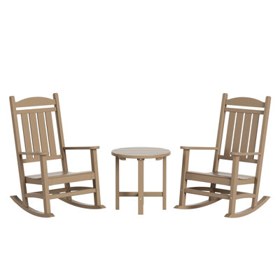 Chaise berçante d'extérieur en plastique Laguna