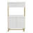 Utility Cart with Storage Drawer and Cabinet, Rolling Trolley with Metal Frame