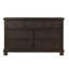 Ensemble de chambre avec grand lit 4 pièces Oria, style transitionnel brun foncé Oria