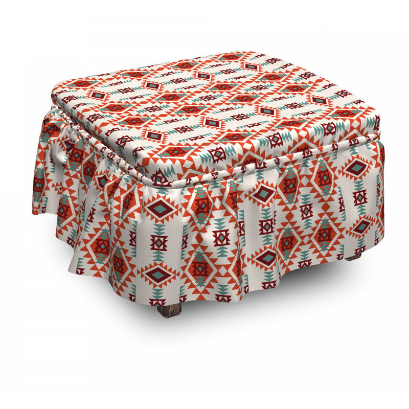 Housse pour repose-pieds art aztec folk
