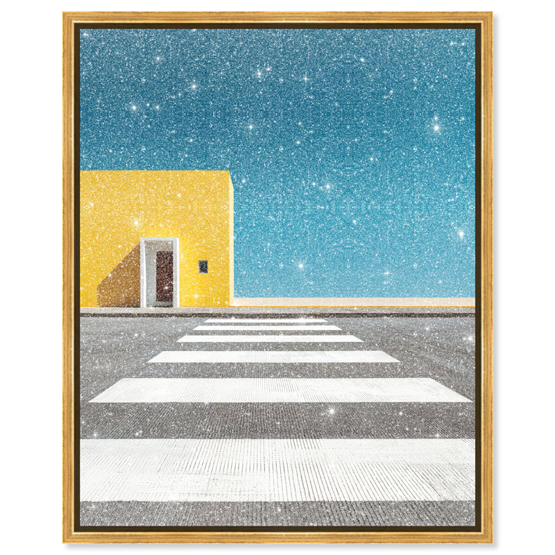 Hue Crossing I Print by Oliver Gal, 46"H x 37"W, Gold Floater Frame