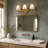 26" W 3-Light Dimmable Linear Bathroom Vanity Light with Fabric Shade
