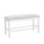 Banc rembourré en bois massif Nahumveer