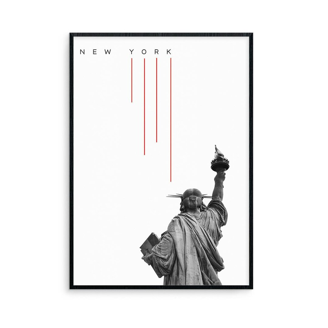 Gerahmtes Poster New York, Grafikdruck