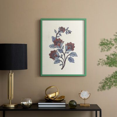 Reproduction encadrée à la main Blooms II - bois massif