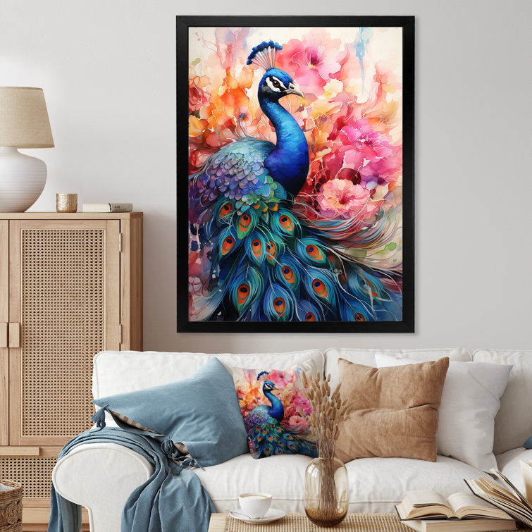 Peacock Oil Painting On Canvas Large 3D Texture Wall Art, 54% OFF