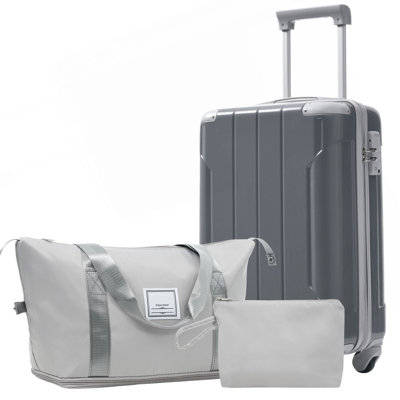 20 Inch Carry On Luggage Set 3 Piece With Spinner Wheels, Lightweight Hardshell ABS Suitcase For Weedend Getaways, Business Travel