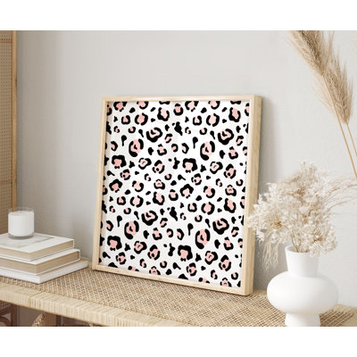 Animaux, motif de guépard rose II, reproduction d'art moderne sans cadre