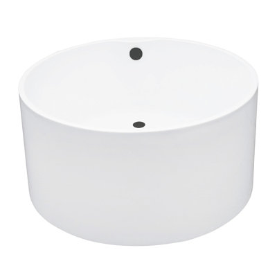 Baignoire autoportante ronde en acrylique à double extrémité 45 "avec trop-plein / drain Kingston
