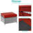 6 Piece Patio Sofa with Rectangle Fire Pit Table and Ottomans-108198479-108198472