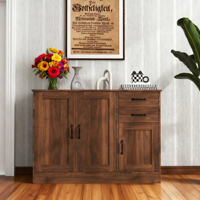 Modern Wood Buffet Sideboard with 2 doors&1 Storage and 2drawers -Entryway Serving Storage Cabinet Doors-Dining Room Console, 43.3 Inch by Winston Porter