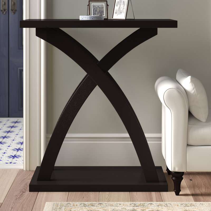 Table d'appoint, console, vestibule, étroit, canapé, salon, chambre à coucher, stratifié, contemporain, Espresso