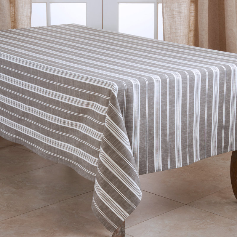 Nappe 100% coton Capel, Gris, 120 po x 65 po